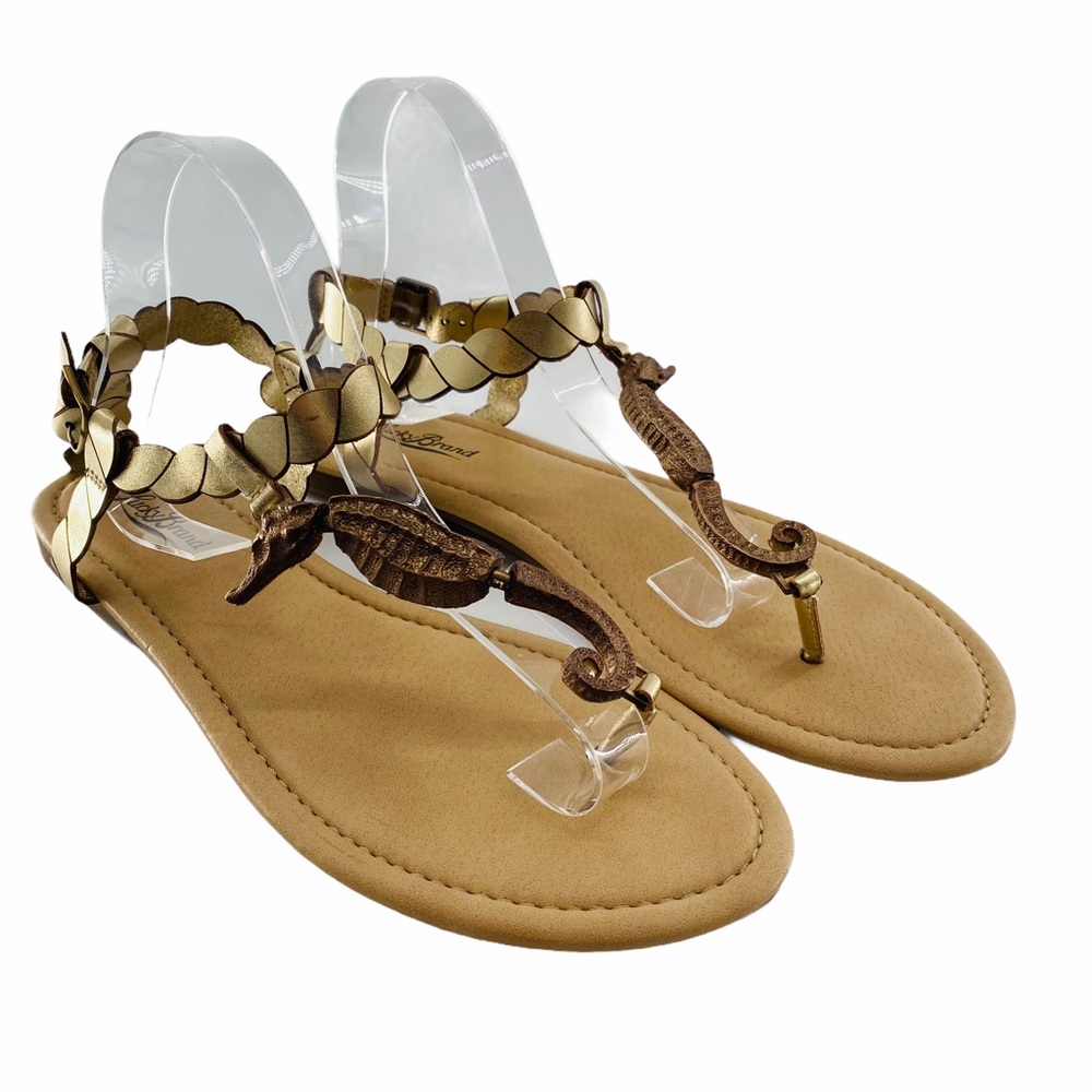 Lucky Brand Seahorse Leather Thong Sandals | 9
